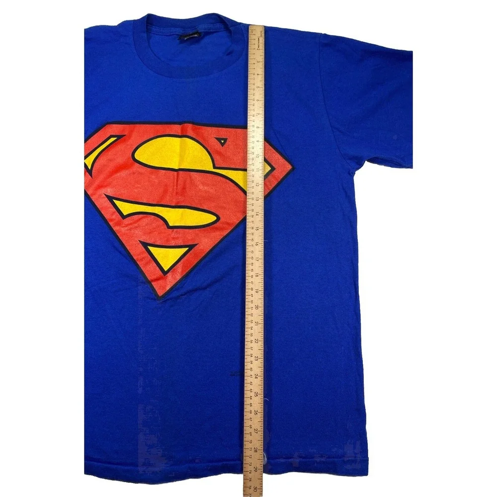 Superman Logo‎ T-Shirt Men's Large Vintage 2000 Single Stitch Warner Bros